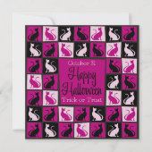 Invitation Mosaïque de chat d'Halloween (Devant)