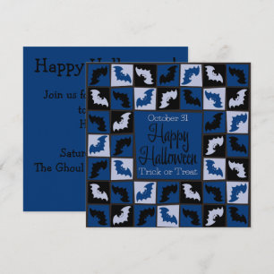 Invitation Mosaïque de chauve-souris d'Halloween