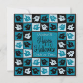 Invitation Mosaïque de fantôme d'Halloween (Devant)