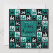 Invitation Mosaïque de maison hantée d'Halloween (Devant)