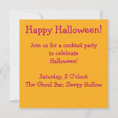 Invitation Mosaïque d'Halloween (Dos)