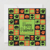 Invitation Mosaïque d'Halloween (Devant)