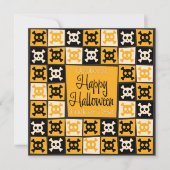 Invitation Mosaïque du crâne d'Halloween (Devant)