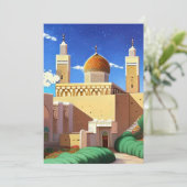 Invitation mosaïque marocaine art moderne Aïd Moubarak (Debout devant)