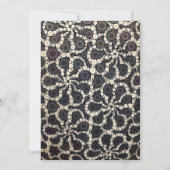 Invitation Mosaïque Pétales Fleur Noir Tan Brown (Dos)