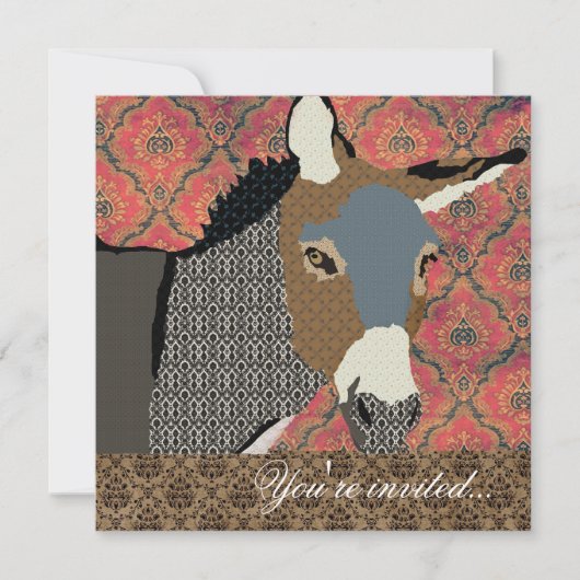 Invitation Moses Vintage Damas rouge (Devant)