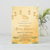 Invitation Mosquée dorée élégante et dîner Iftar du Ramadan L (Debout devant)