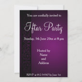 Invitation Mosquée Purple de l'Aïd Moubarak (Dos)