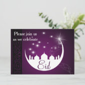 Invitation Mosquée Purple de l'Aïd Moubarak (Debout devant)
