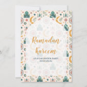 INVITATION MOSQUÉE RAMADAN KAREEM SOIRÉE IFTAR DINER MODIFIAB (Dos)