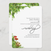 Invitation Moss et champignons Elégant Mariage moderne (Devant / Derrière)