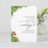 Invitation Moss et champignons Elégant Mariage moderne (Debout devant)