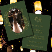 Invitation Moss Green Elegant Classic Wedding Enregistrer la