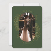 Invitation Moss Green Elegant Classic Wedding Enregistrer la (Devant)