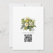 Invitation Moss Green Floral Mariage (Dos)