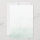 Invitation Moss Green Gold Aquarelle Mariage de trame Succule (Dos)