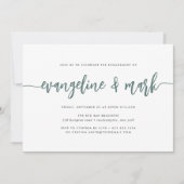 Invitation Moss Green | Signature moderne (Devant)