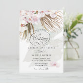 Invitation Moss Phalaenopsis Orchid Boho (Debout devant)