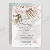 Invitation Moss Phalaenopsis Orchid Boho (Devant / Derrière)