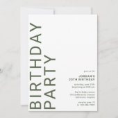 Invitation Moss verte de la forêt | Typographie Gras Simple N (Devant)