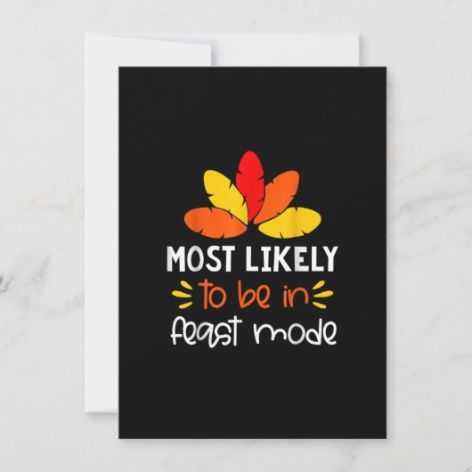 Invitation Most Likely to Shirt Matching Family Thanksgiving  (Devant)