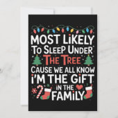 Invitation Most Likely To Sleep Under The Tree I'm The Gift  (Devant)