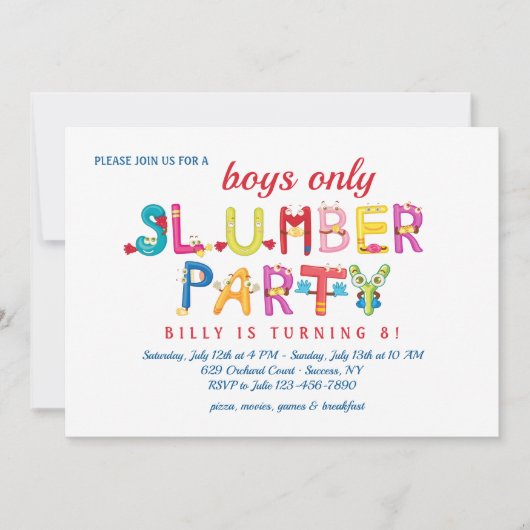 Invitation Mot de la partie de sciage (Devant)