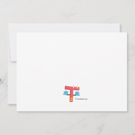 Invitation Mot de la partie de sciage (Dos)