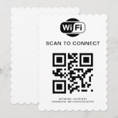 Invitation Mot de passe Wifi | Analyse du code QR pour se con (Devant / Derrière)