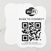 Invitation Mot de passe Wifi | Analyse du code QR pour se con (Devant / Derrière)