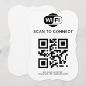 Invitation Mot de passe Wifi | Analyse du code QR pour se con (Devant / Derrière)