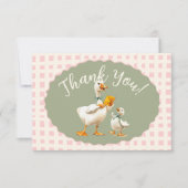 Invitation Mot de remerciement Gingham Silly Goose (Devant)