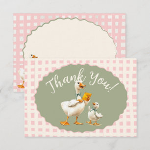 Invitation Mot de remerciement Gingham Silly Goose