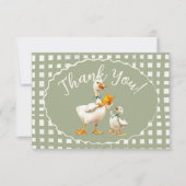 Invitation Mot de remerciement Gingham Silly Goose (Devant)