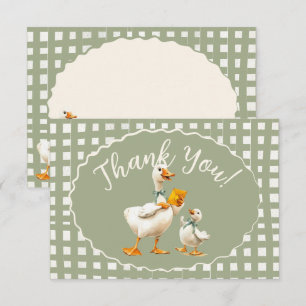 Invitation Mot de remerciement Gingham Silly Goose