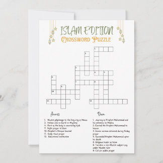 Invitation Mot-quiz de l'édition Islam Chapitre I