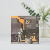 INVITATION MOTEUR LOCOMOTIF DE TRAIN D'INVITATION DE PARTIE (Debout devant)