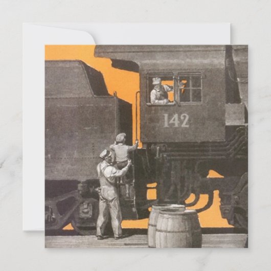 INVITATION MOTEUR LOCOMOTIF DE TRAIN D'INVITATION DE PARTIE (Devant)