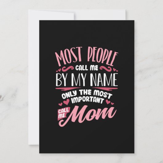 Invitation Mother Art | Appel le plus important Appelez-Moi M (Devant)