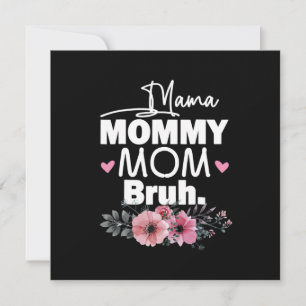 Invitation Mother Art Maman Maman Maman Sœur Fleurie Annive