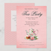 Invitation MOther Day Tea Party (Devant / Derrière)