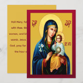 Invitation Mother of God new red (Devant / Derrière)