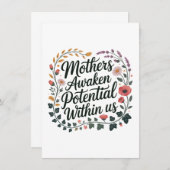 Invitation Mothers Awaken Potential Within Us (Devant / Derrière)