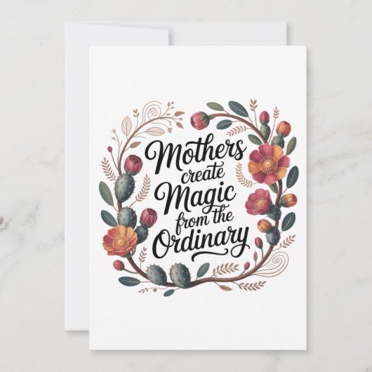 Invitation Mothers Create Magic From The Ordinary (Devant)