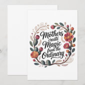 Invitation Mothers Create Magic From The Ordinary (Devant / Derrière)