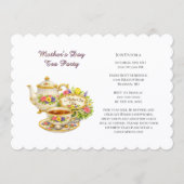 Invitation Mother's Day Elegant Tea Party  (Devant)