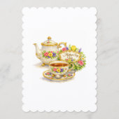 Invitation Mother's Day Elegant Tea Party  (Dos)
