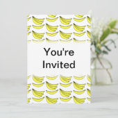 Invitation Motif à la banane. (Debout devant)