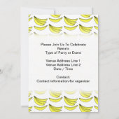 Invitation Motif à la banane. (Dos)