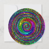 Invitation Motif à pointes arc-en-ciel  noir et blanc Mariage (Dos)